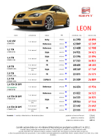 Seat Leon 2 cennik 2012 SK EUR 
